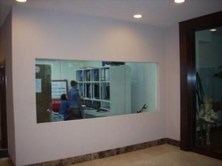 Ground-floor lobby and security area